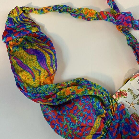 Luli Fama You Sexy Thing Twist Bandeau Bikini Top nwt - Picture 4 of 9